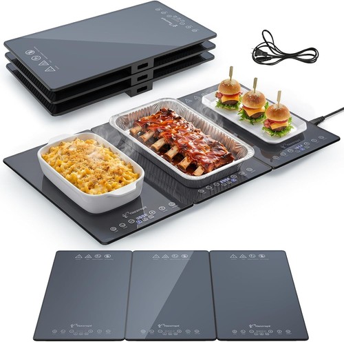 Electric food warming tray set - electric,