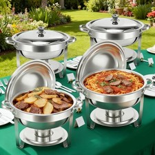 4 Pack 6.5L Chafing Dishes for